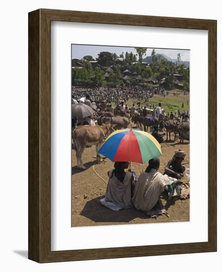 People Walk for Days to Trade in This Famous Weekly Market, Ethiopia-Gavin Hellier-Framed Photographic Print