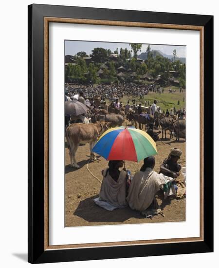 People Walk for Days to Trade in This Famous Weekly Market, Ethiopia-Gavin Hellier-Framed Photographic Print