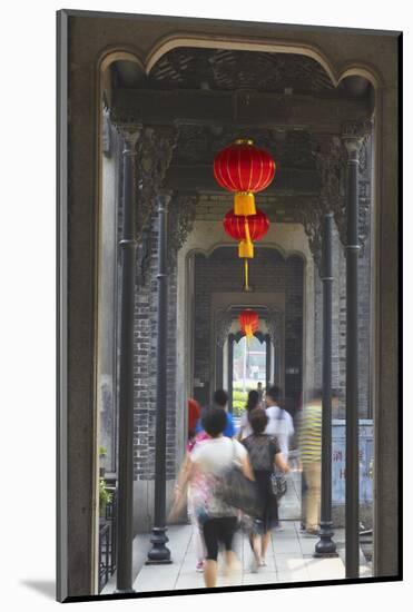 People Walking Along Corridor at Chen Clan Academy, Guangzhou, Guangdong, China, Asia-Ian Trower-Mounted Photographic Print
