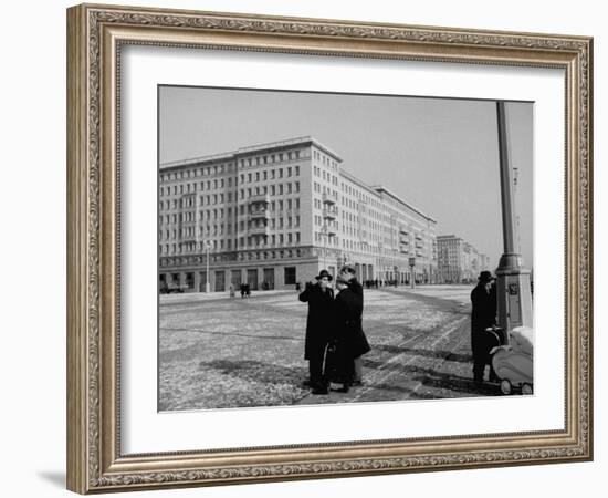 People Walking around on Stalinalle-null-Framed Photographic Print