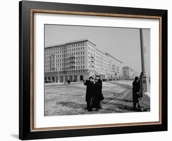 People Walking around on Stalinalle-null-Framed Photographic Print