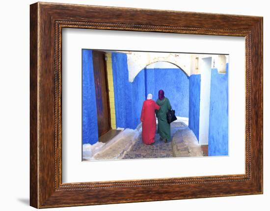 People Walking in Oudaia Kasbah, Rabat, Morocco, North Africa-Neil Farrin-Framed Photographic Print