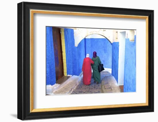 People Walking in Oudaia Kasbah, Rabat, Morocco, North Africa-Neil Farrin-Framed Photographic Print