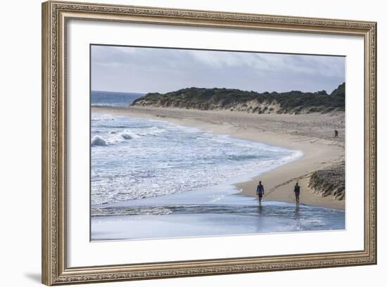 People Walking on a Beach Near Margaret River, Western Australia, Australia, Pacific-Michael Runkel-Framed Photographic Print