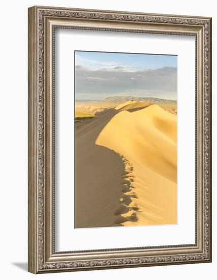 People walking on Khongor sand dunes in Gobi Gurvan Saikhan National Park, Sevrei district, South G-Francesco Vaninetti-Framed Photographic Print