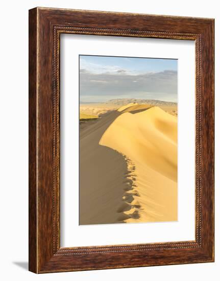 People walking on Khongor sand dunes in Gobi Gurvan Saikhan National Park, Sevrei district, South G-Francesco Vaninetti-Framed Photographic Print