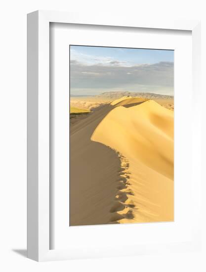 People walking on Khongor sand dunes in Gobi Gurvan Saikhan National Park, Sevrei district, South G-Francesco Vaninetti-Framed Photographic Print