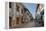 People walking on street, Calle Crisologo, Vigan, Ilocos Sur, Philippines-null-Framed Premier Image Canvas