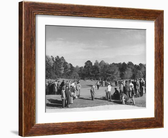 People Watching a Golf Tournament-null-Framed Photographic Print