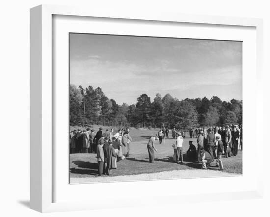 People Watching a Golf Tournament-null-Framed Photographic Print