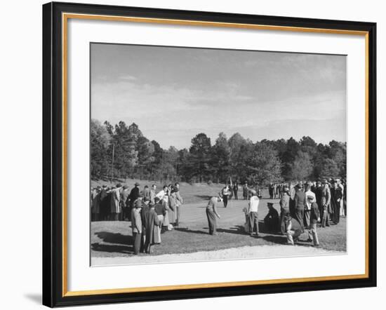 People Watching a Golf Tournament-null-Framed Photographic Print