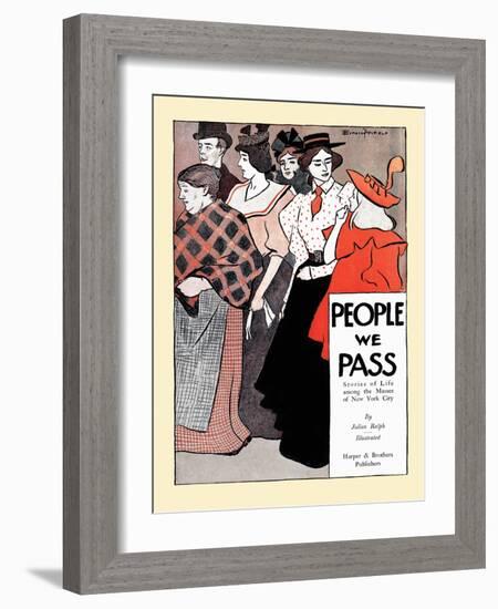 People We Pass-Edward Penfield-Framed Art Print