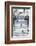 People with Umbrellas, Vertical View from the Elevador De Santa Justa, Lisbon-Axel Schmies-Framed Photographic Print