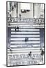 People with Umbrellas, Vertical View from the Elevador De Santa Justa, Lisbon-Axel Schmies-Mounted Photographic Print