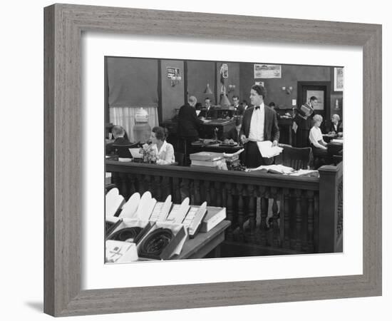 People Working in Courthouse-null-Framed Photo