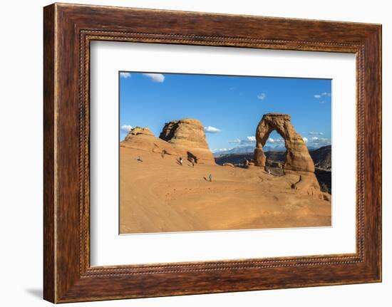 Peoples at Delicate Arch at golden hour, Arches National Park, Moab, Grand County, Utah, United Sta-Francesco Vaninetti-Framed Photographic Print