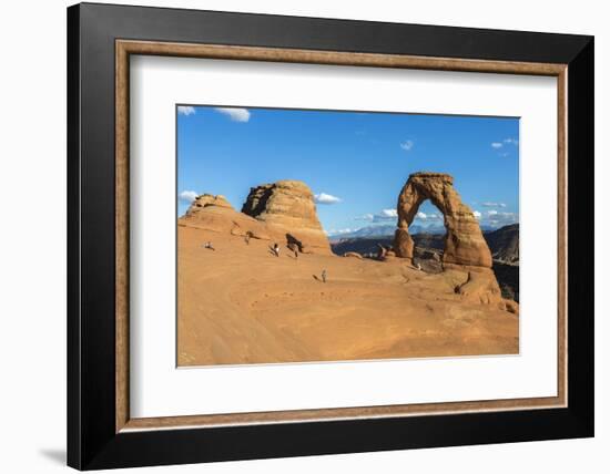 Peoples at Delicate Arch at golden hour, Arches National Park, Moab, Grand County, Utah, United Sta-Francesco Vaninetti-Framed Photographic Print