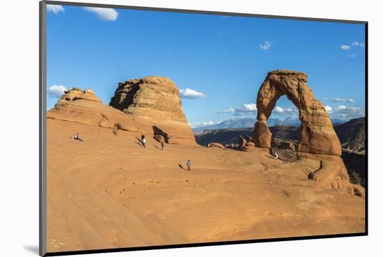 Peoples at Delicate Arch at golden hour, Arches National Park, Moab, Grand County, Utah, United Sta-Francesco Vaninetti-Mounted Photographic Print