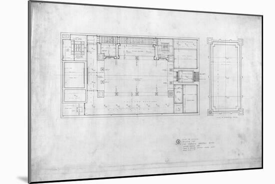 Peoples Savings Bank, Cedar Rapids, Iowa: Ceiling Plan, 1909-11-Louis Sullivan-Mounted Giclee Print