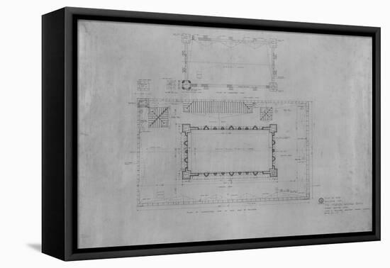 Peoples Savings Bank, Cedar Rapids, Iowa: Roof Plan, 1909-11-Louis Sullivan-Framed Premier Image Canvas