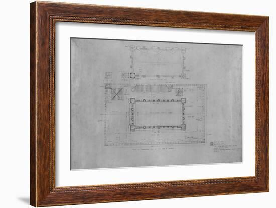 Peoples Savings Bank, Cedar Rapids, Iowa: Roof Plan, 1909-11-Louis Sullivan-Framed Giclee Print