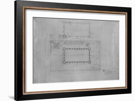 Peoples Savings Bank, Cedar Rapids, Iowa: Roof Plan, 1909-11-Louis Sullivan-Framed Giclee Print