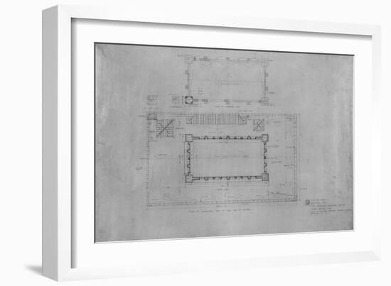 Peoples Savings Bank, Cedar Rapids, Iowa: Roof Plan, 1909-11-Louis Sullivan-Framed Giclee Print