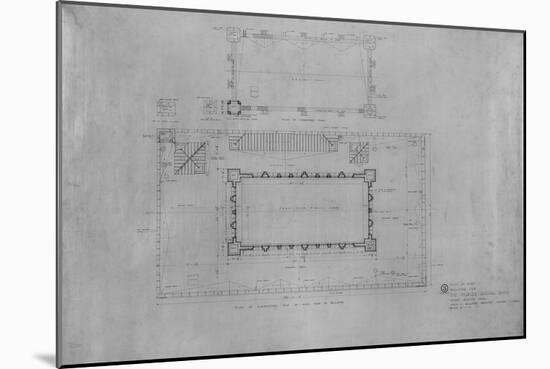 Peoples Savings Bank, Cedar Rapids, Iowa: Roof Plan, 1909-11-Louis Sullivan-Mounted Giclee Print