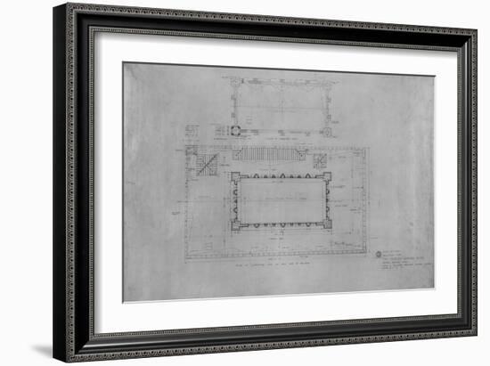 Peoples Savings Bank, Cedar Rapids, Iowa: Roof Plan, 1909-11-Louis Sullivan-Framed Giclee Print