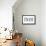 Peoria, Illinois - 309 Area Code (Blue)-Lantern Press-Framed Stretched Canvas displayed on a wall