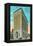 Peoria, Illinois, Exterior View of the Commerical National Bank Building-Lantern Press-Framed Stretched Canvas