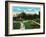 Peoria, Illinois, Glen Oak Park View of the Sunken Garden-Lantern Press-Framed Art Print