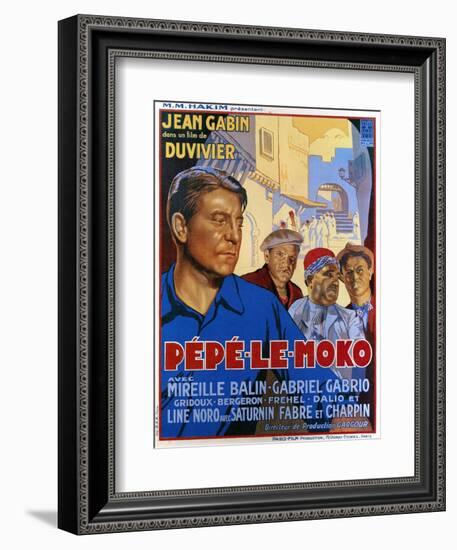 Pepe Le Moko, Jean Gabin (Left), 1937-null-Framed Premium Giclee Print