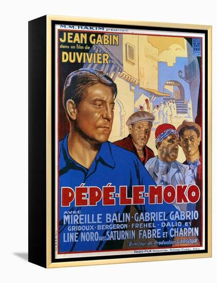 Pepe Le Moko, Jean Gabin (Left), 1937-null-Framed Stretched Canvas