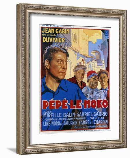 Pepe Le Moko, Jean Gabin (Left), 1937-null-Framed Art Print