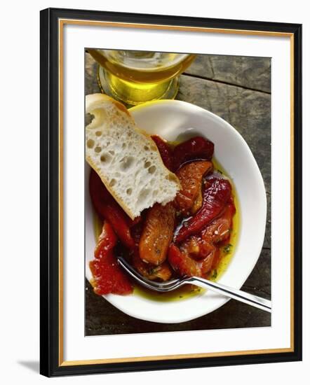 Peperonata (Red Peppers Marinated in Oil, Italy)-null-Framed Photographic Print