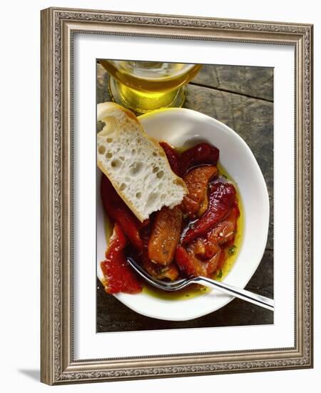 Peperonata (Red Peppers Marinated in Oil, Italy)-null-Framed Photographic Print