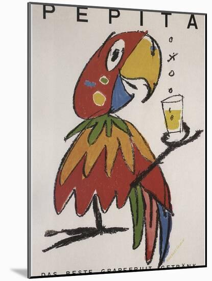 Pepita the Parrot-Vintage Apple Collection-Mounted Giclee Print