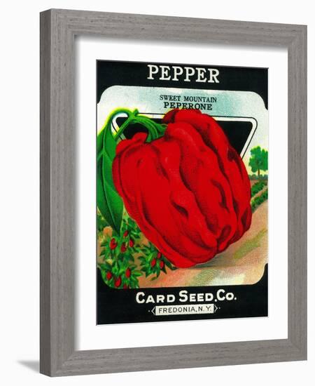 Pepper Seed Packet-Lantern Press-Framed Art Print