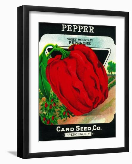 Pepper Seed Packet-Lantern Press-Framed Art Print