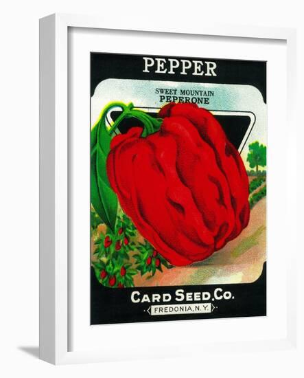 Pepper Seed Packet-Lantern Press-Framed Art Print