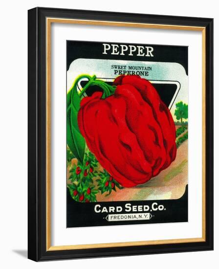 Pepper Seed Packet-Lantern Press-Framed Art Print