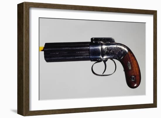 Pepperbox Pistol, Six-Barreled, Nipple Mechanism-null-Framed Giclee Print