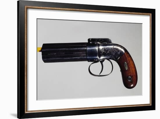 Pepperbox Pistol, Six-Barreled, Nipple Mechanism-null-Framed Giclee Print