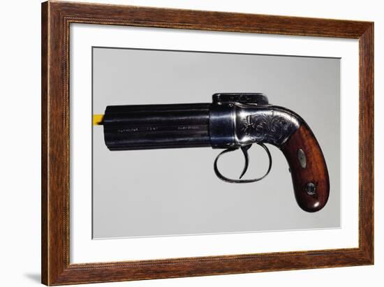 Pepperbox Pistol, Six-Barreled, Nipple Mechanism-null-Framed Giclee Print