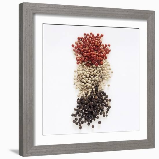 Peppercorns (Pink, White, Black)-Peter Rees-Framed Photographic Print