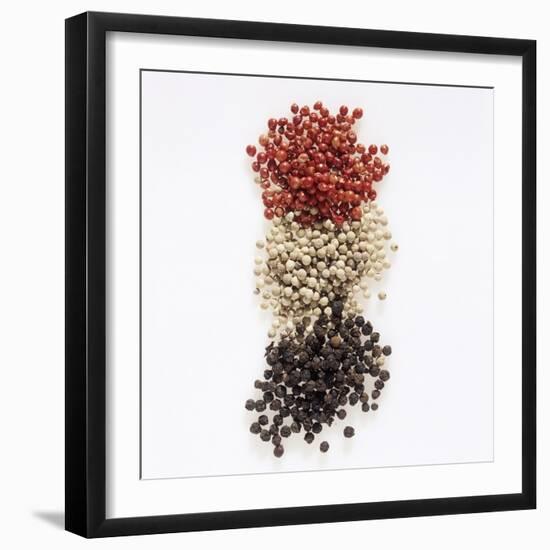 Peppercorns (Pink, White, Black)-Peter Rees-Framed Photographic Print