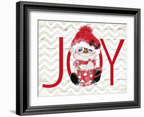 Peppermint Snowman - Joy-Sheena Pike Art And Illustration-Framed Giclee Print