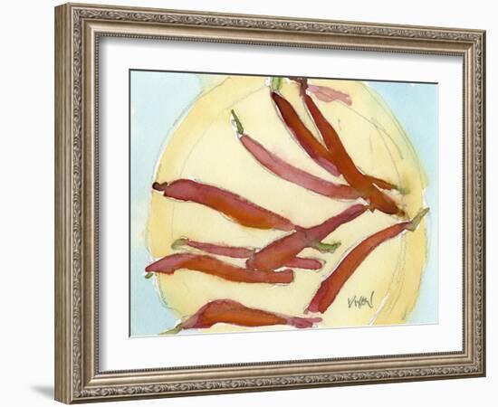 Peppers on a Plate I-Samuel Dixon-Framed Art Print