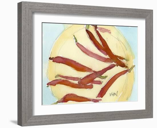 Peppers on a Plate I-Samuel Dixon-Framed Art Print